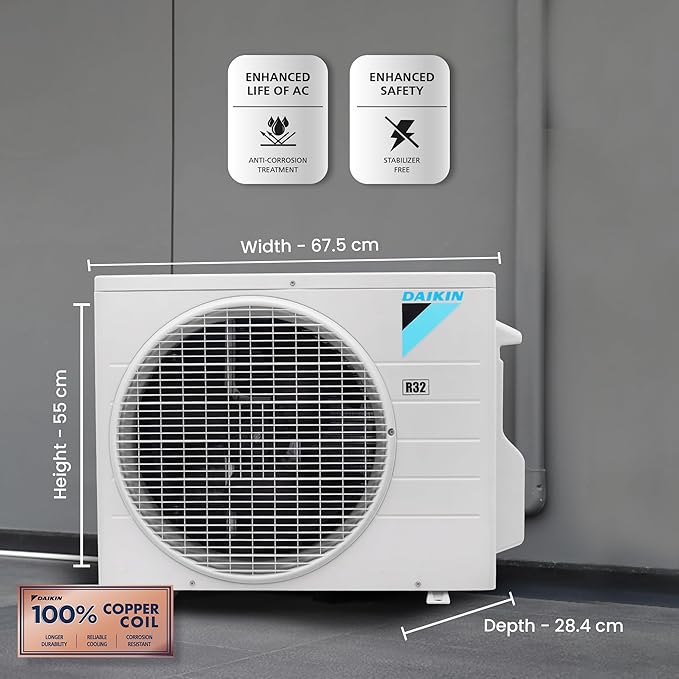 Daikin 5 Star, Fixed Speed Split AC (White)