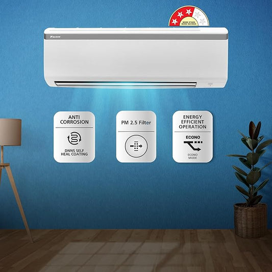 Daikin 5 Star, Fixed Speed Split AC (White)